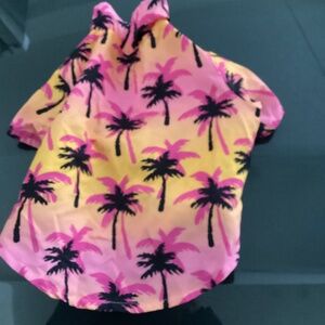 Cute Hawaiian pet shirt palm trees